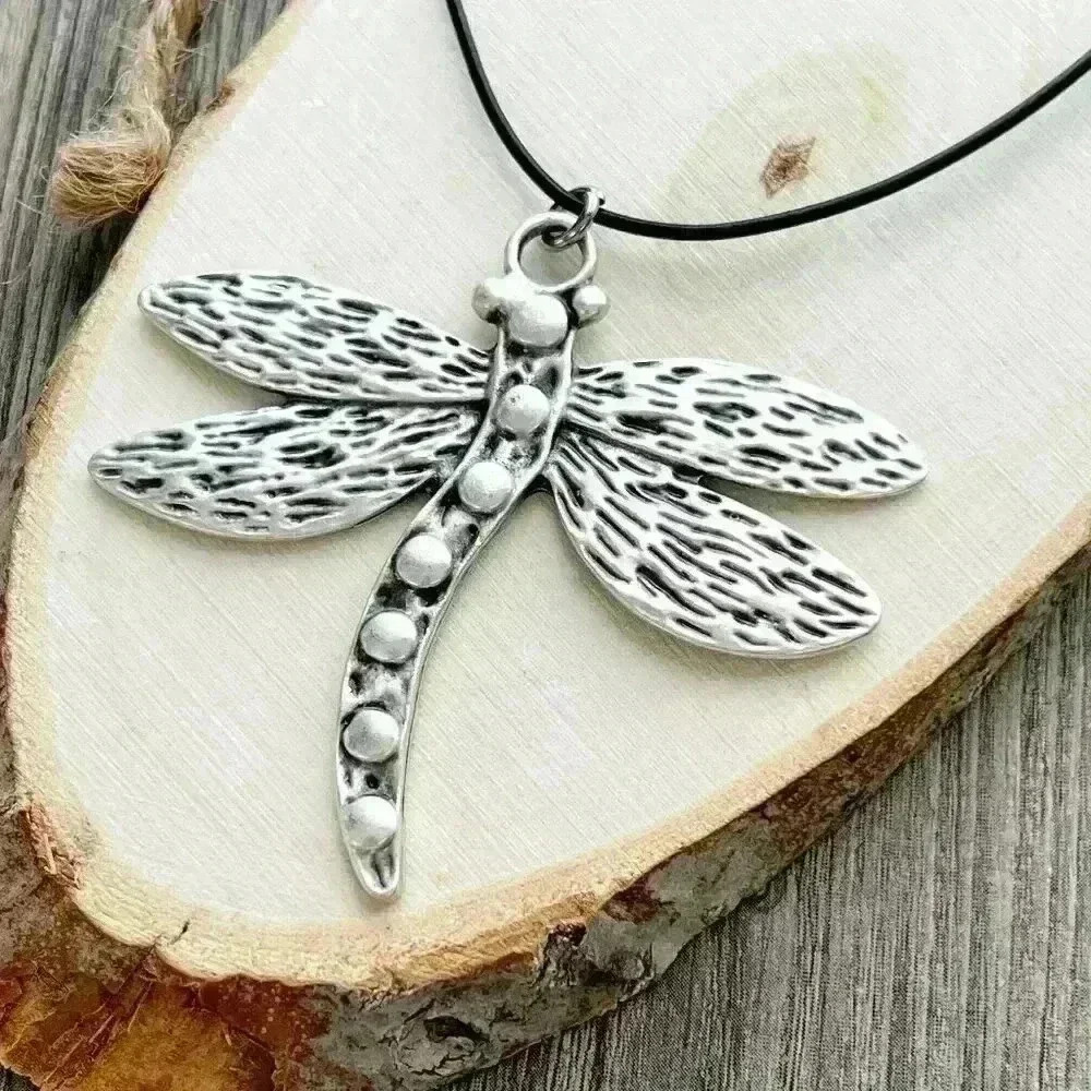 Dragonfly necklace for women dragonfly silver pendant charm - Picture 8 of 9